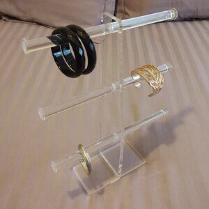 Clear Acrylic 3 Tier Jewelry Stand